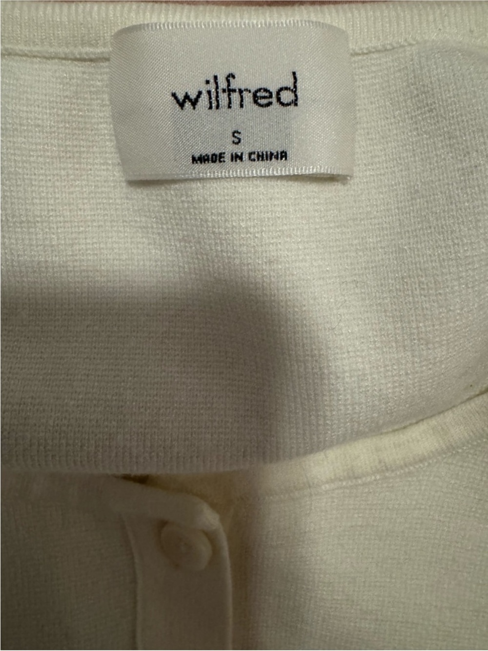 Wilfred Ivory Cropped Button Cardigan Sweater - Picture 4 of 5